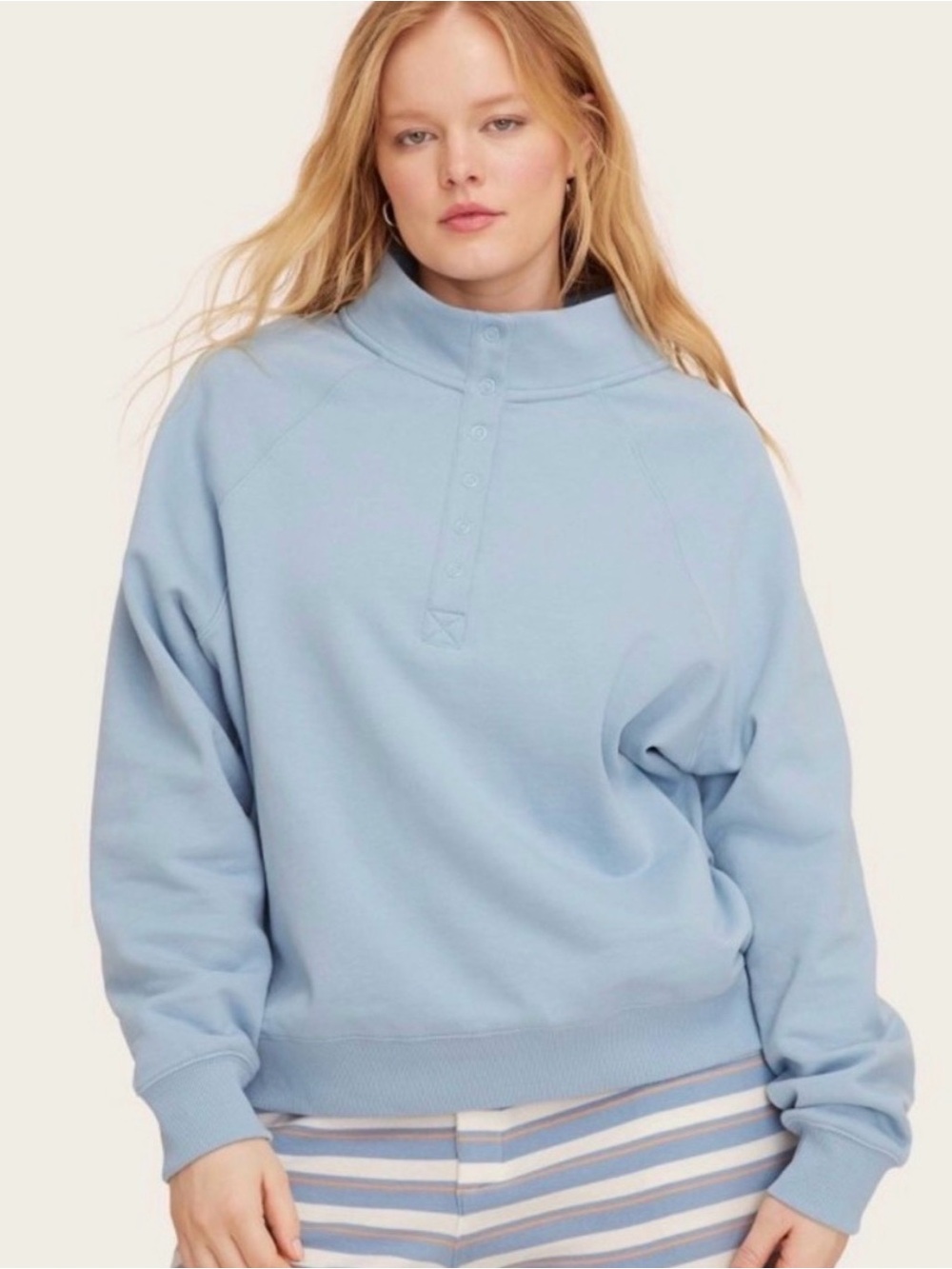 Parke x Target Mockneck Sweatshirt light blue size small/medium